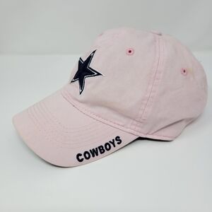 REEBOK Dallas Cowboys Womens One Size Pink NFL Strapback Cap Embroidered Vintage